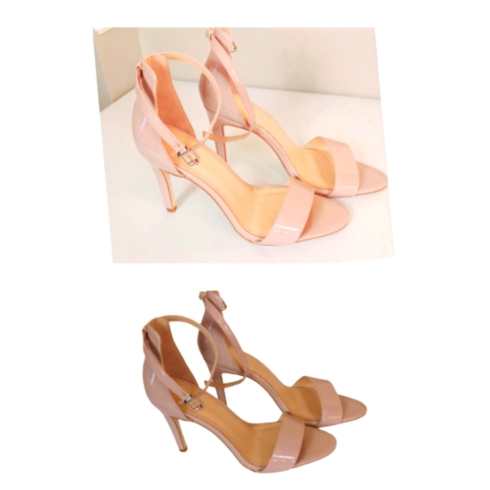 Metaphor Black high Heels with Elegant Open Toe Design A03.
